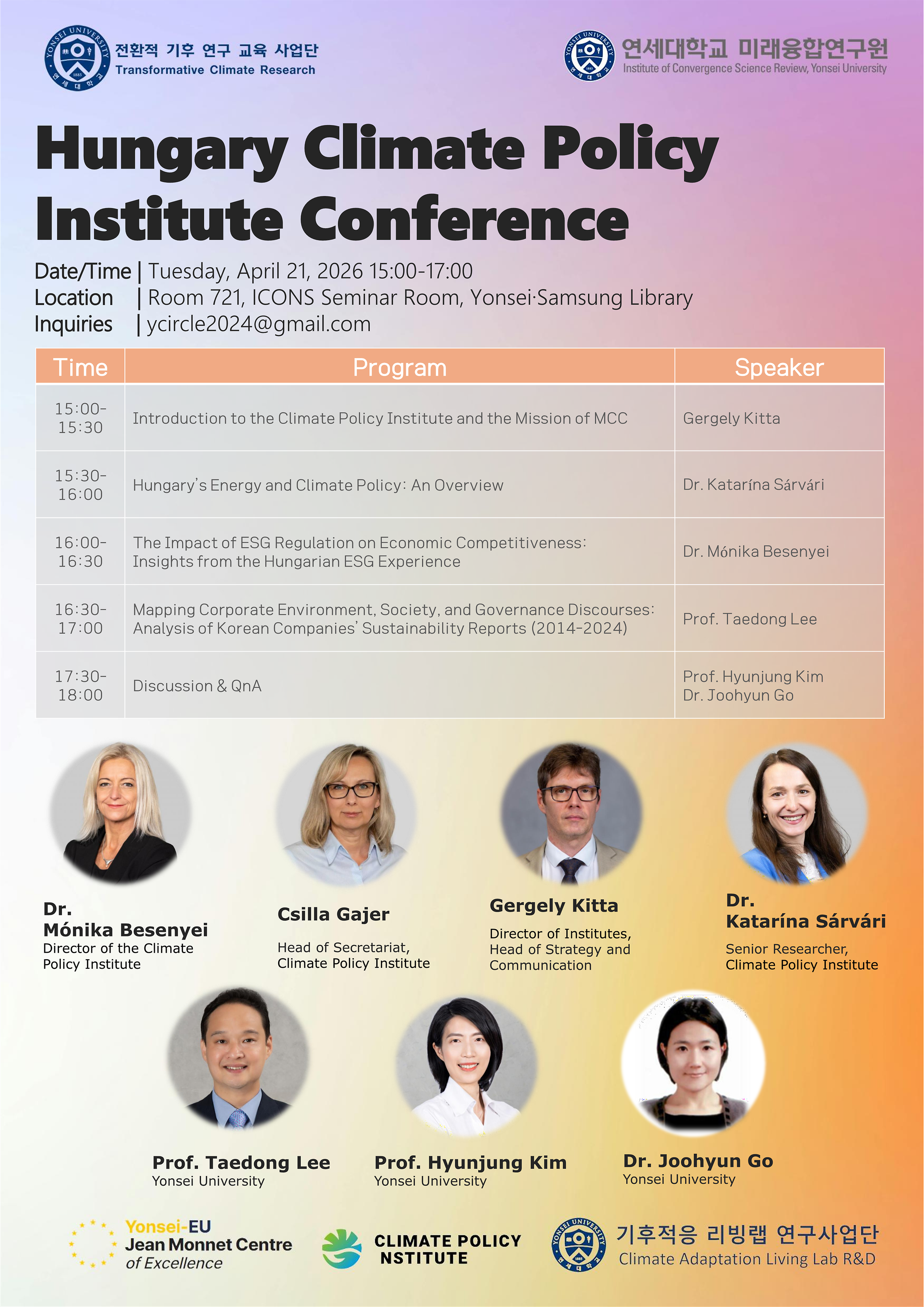 Hungary Climate Policy Institute Conference